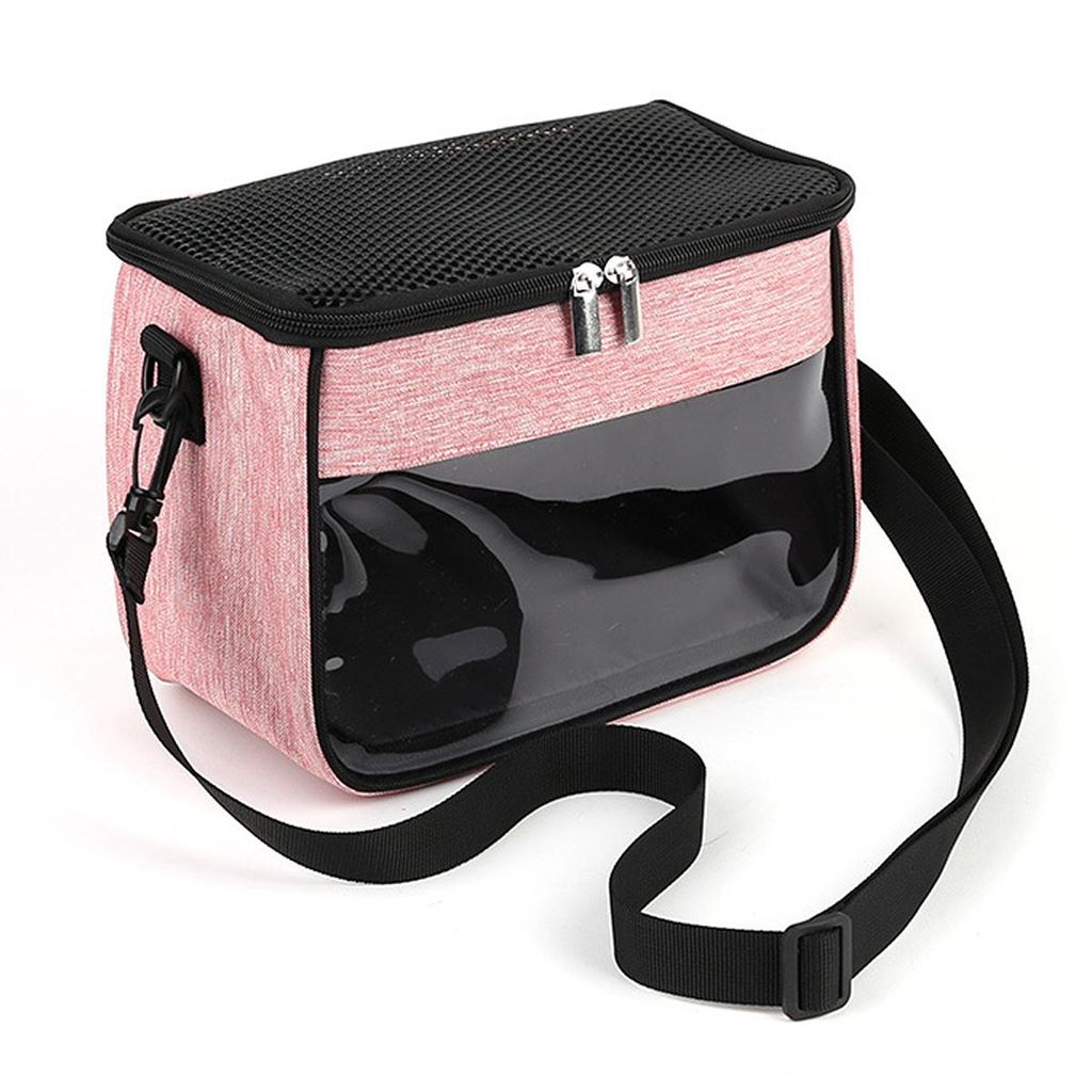Hamster Tragetasche L,Upgrade weiche Kleintier Schultertasche,Transporttasche für Igel,Maus und Sugar Glider,atmungsaktiv mit verstellbarem Gurt,pink