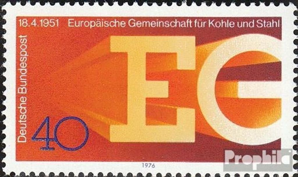 Briefmarken BRD (BR.Deutschland) 1976 Mi 880 (kompl.Ausgabe) postfrisch 25 Jahre Europ.Gemeinschaft für Kohle und Stahl