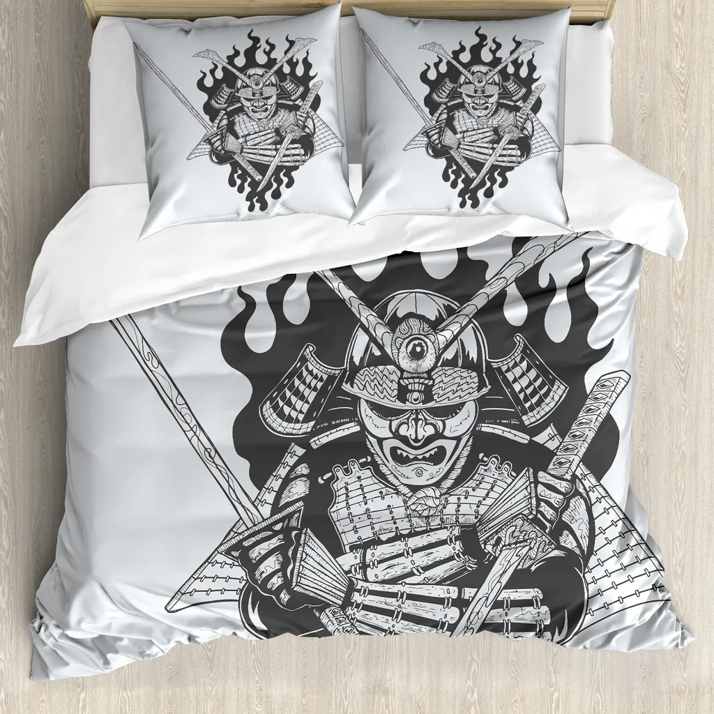 Copripiumino Orientale Ghost Ninja ABAKUHAUS per Letto Matrimoniale