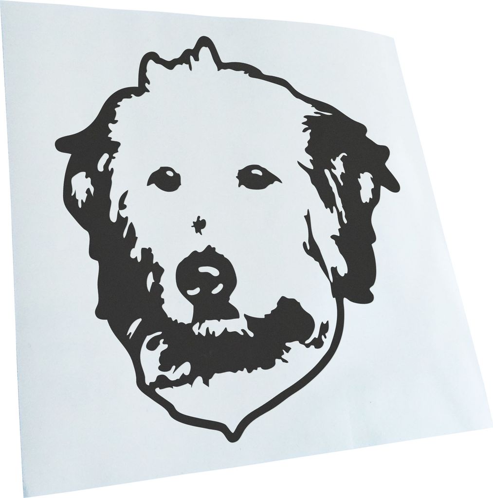 Kiwistar - Autoaufkleber - Golden doodle Hund - Dunkelgrau - 60x55cm - Aufkleber für Auto, Laptop, Fahrrad, LKW, Motorrad mehrfarbig JDM Decal Racing
