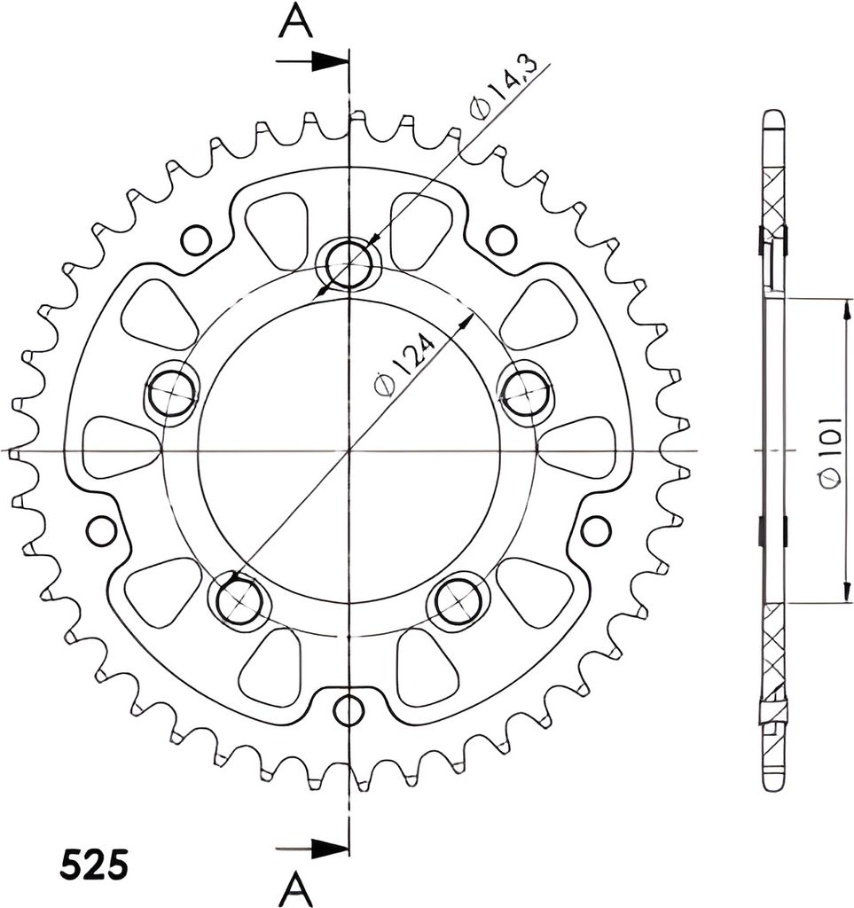 Kettenrad SUPERSPROX RST-991:43-ORG