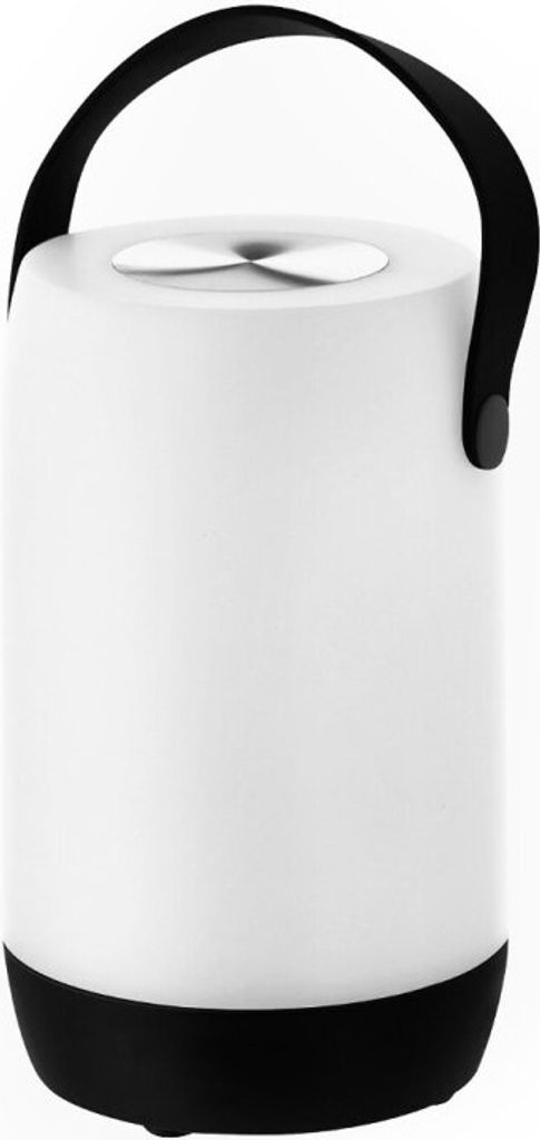 Tischleuchte mit Schlaufe – Akku, IP44, Schwarz-Weiß, Dimmbar