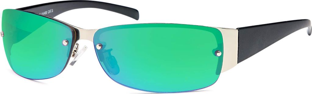 Herren Sonnenbrille 80er Fahrradbrille Sport Brille Retro Grün