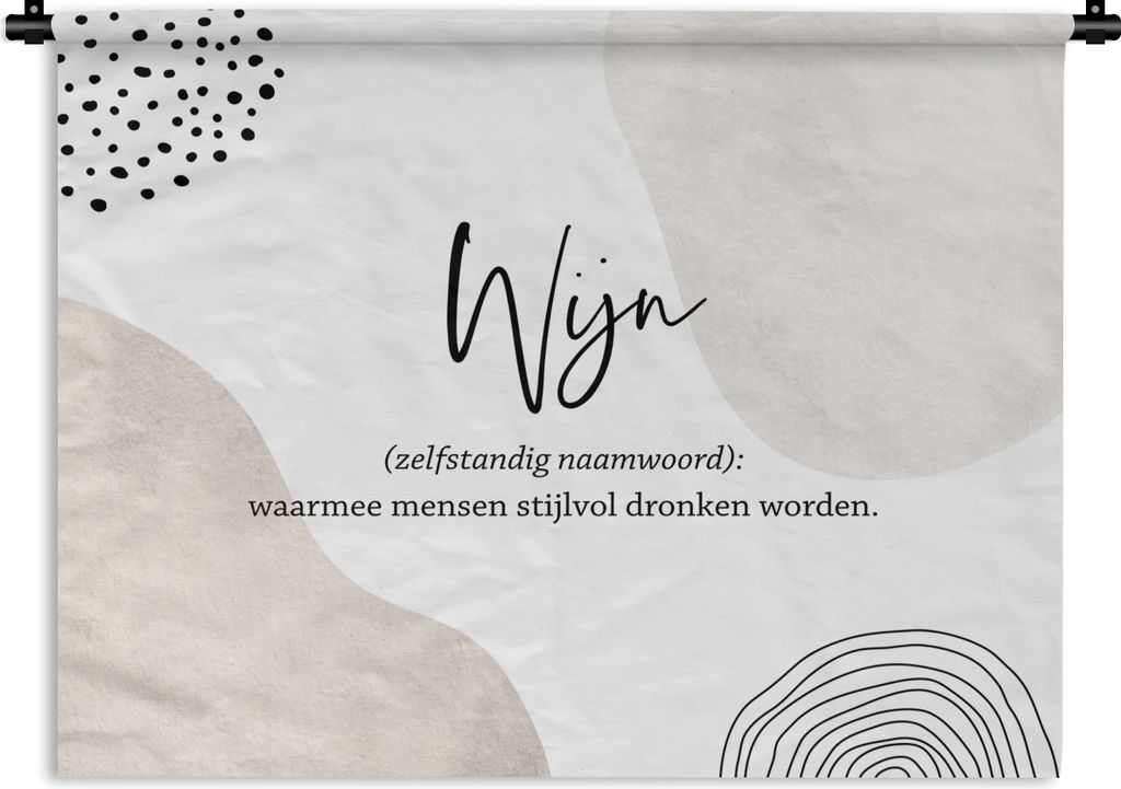 MuchoWow Wandteppich Wandbehang Zitate - Sprichwörter - Wein - Wein - Definition - Wörterbuch 150x112.50 cm Tapisserie Dekoration Wandtuch - Wa...