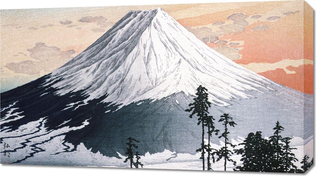 Bild 90x50cm Katsuyama Neighborhood, Takahashi Japanisch Vintage für das Wohnzimmer