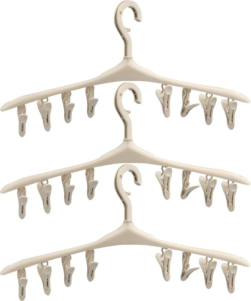 Séchoir à linge coupe-vent multifonction avec clips de maintien renforcés