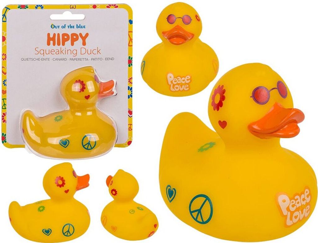 OOTB Hippie Quietsche-Ente ca. 10 cm
