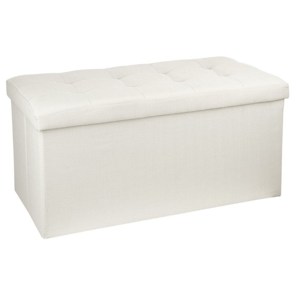 Sitzhocker Velvet weiß 76x38x38 cm Produktbild 