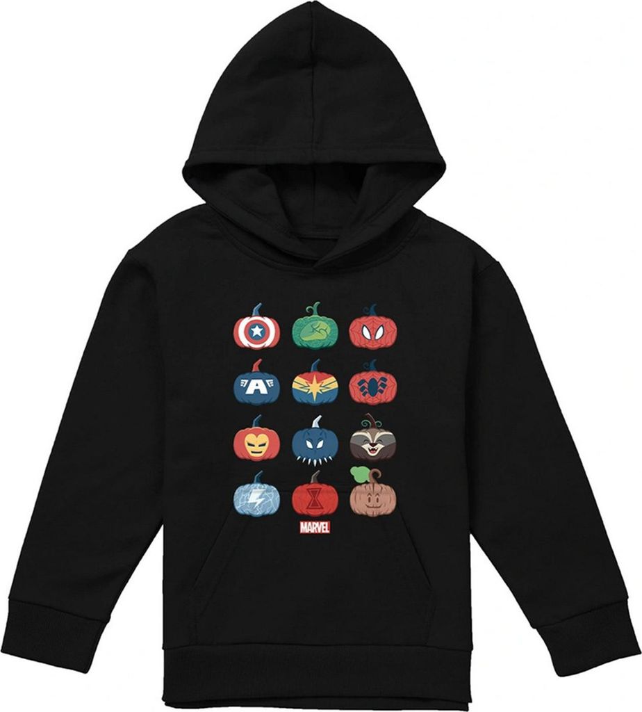 Marvel - Kapuzenpullover für Kinder, Zum Überziehen TV24220 (128) (Schwarz)