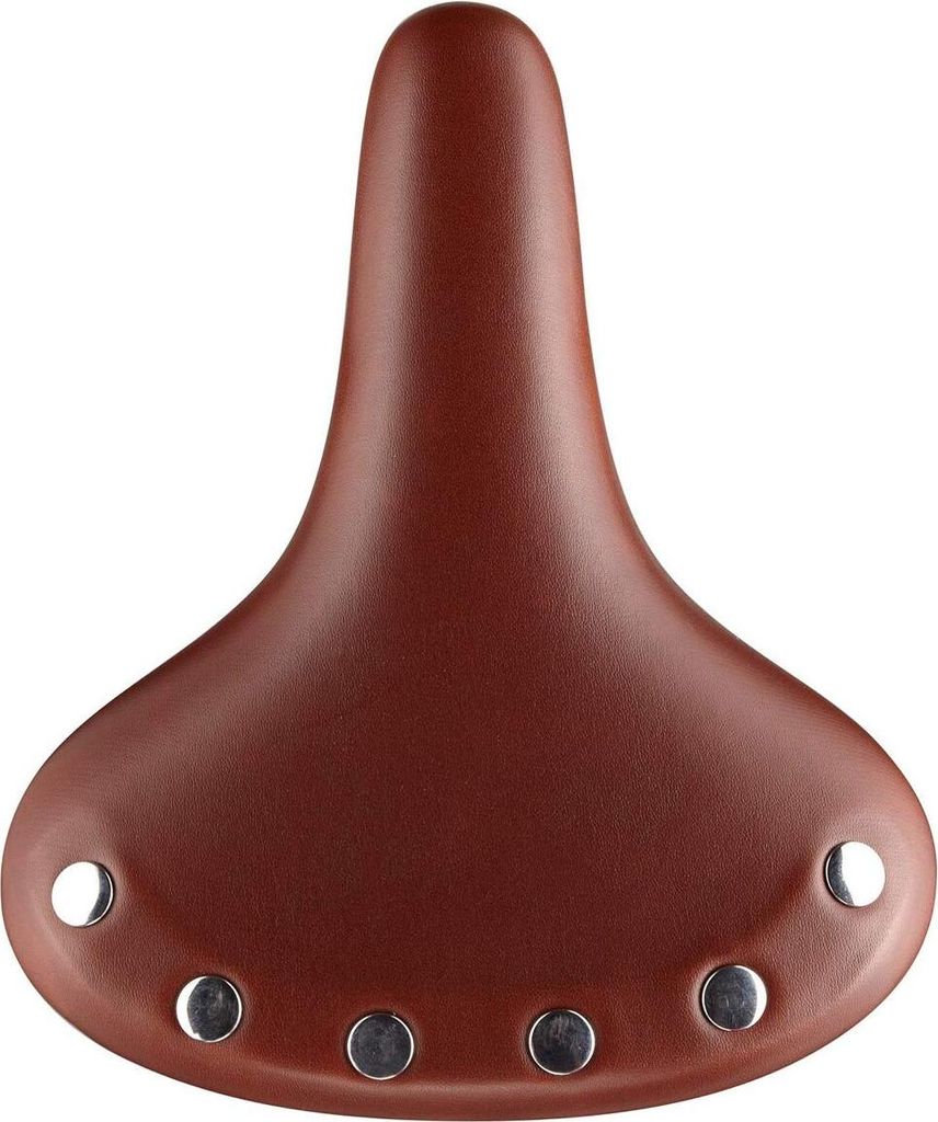 VELO Bicycle Saddle Cruiser w/spring brown leather+rivet