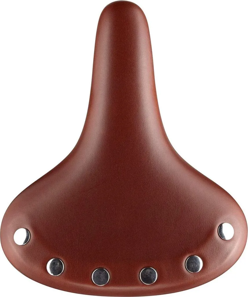 Selle Vélo VELO Cruiser en Cuir Marron à Ressorts et Rivets Style Rétro