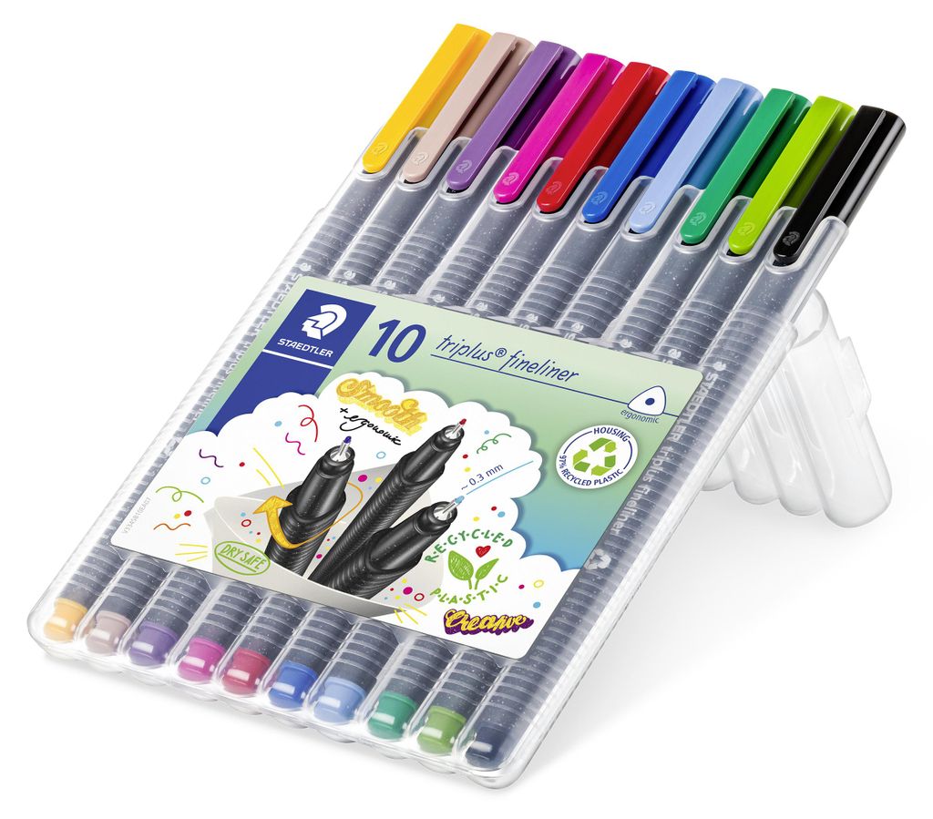 STAEDTLER triplus 334 dreikantiger Fineliner Box mit 10 Produktbild 