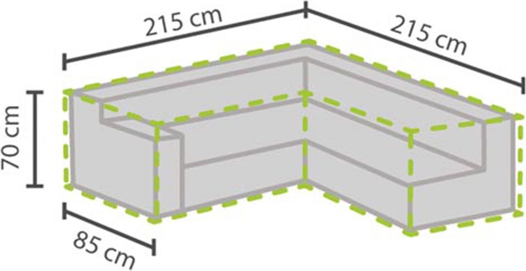 Perel L-förmige Schutzhülle für Gartenset 215 x 215 x 70 Produktbild 