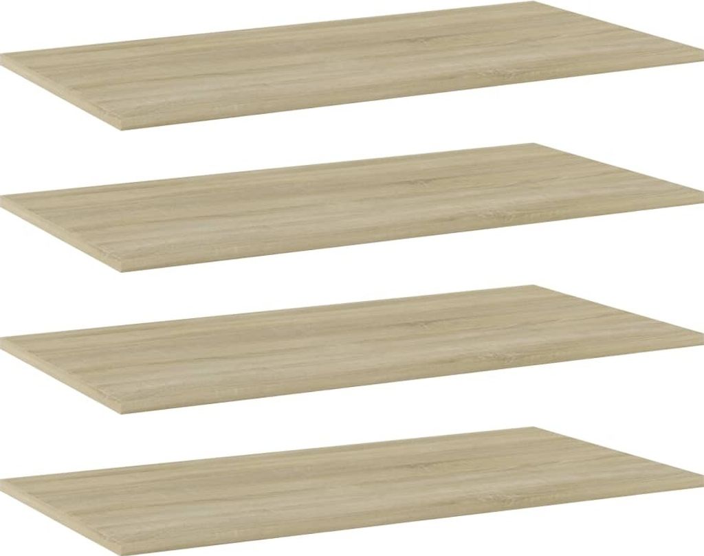 Bücherregal-Bretter 4 Stk. Sonoma-Eiche 80x40x1,5 cm