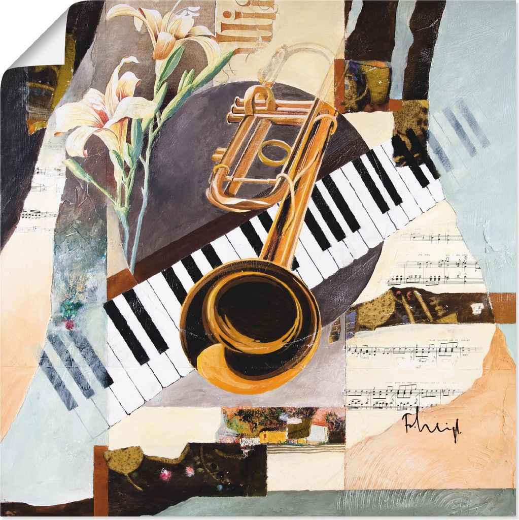 ARTland Poster Trompeten Größe: 50x50 cm