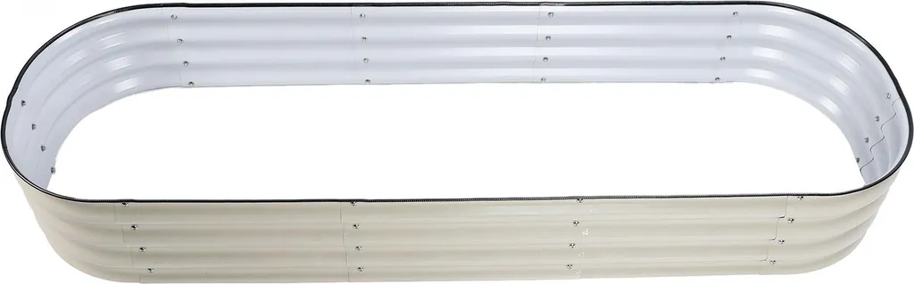 Bac à fleurs surélevé en acier blanc ivoire pour potager et balcon
