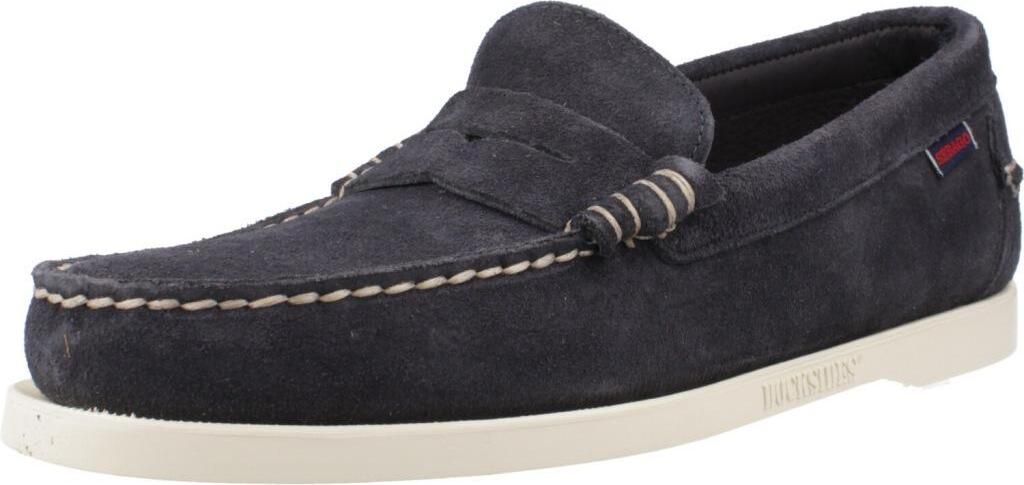 Mocassini Del Marchio Sebago Del Modello Dan Boat Flesh Blu Immagine del prodotto 