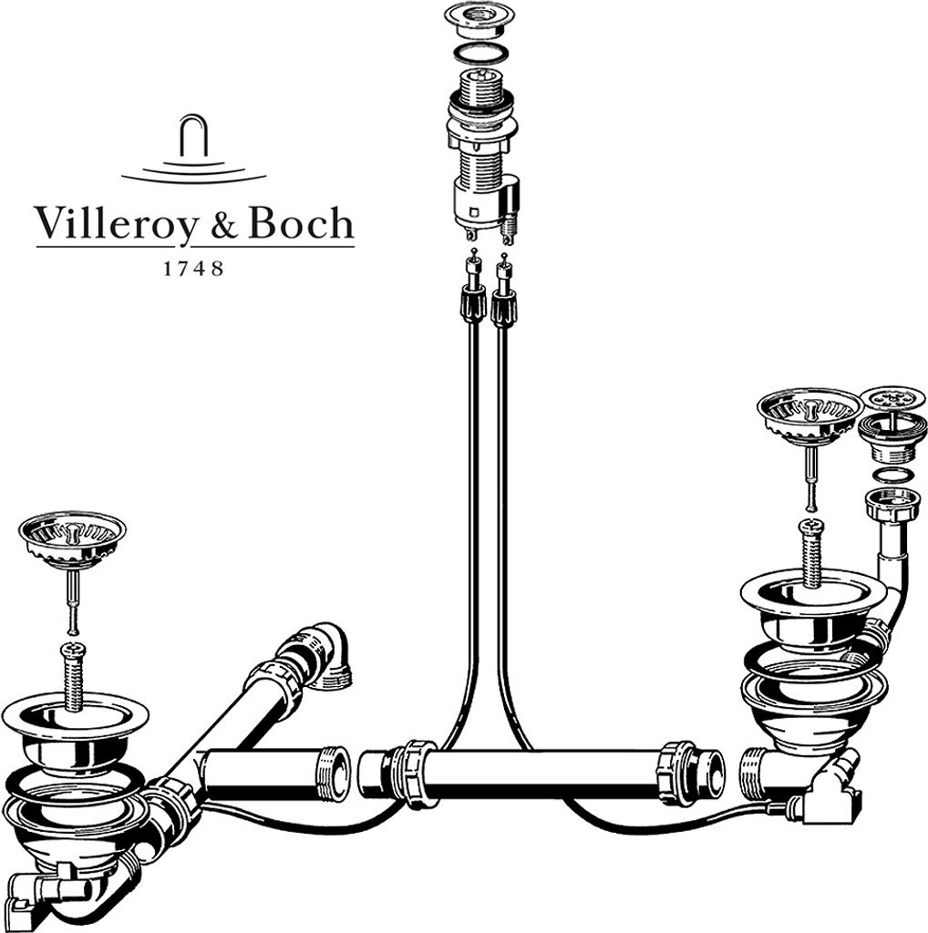 Villeroy und Boch Ablaufgarnitur 823210 mit Excenter für Produktbild 