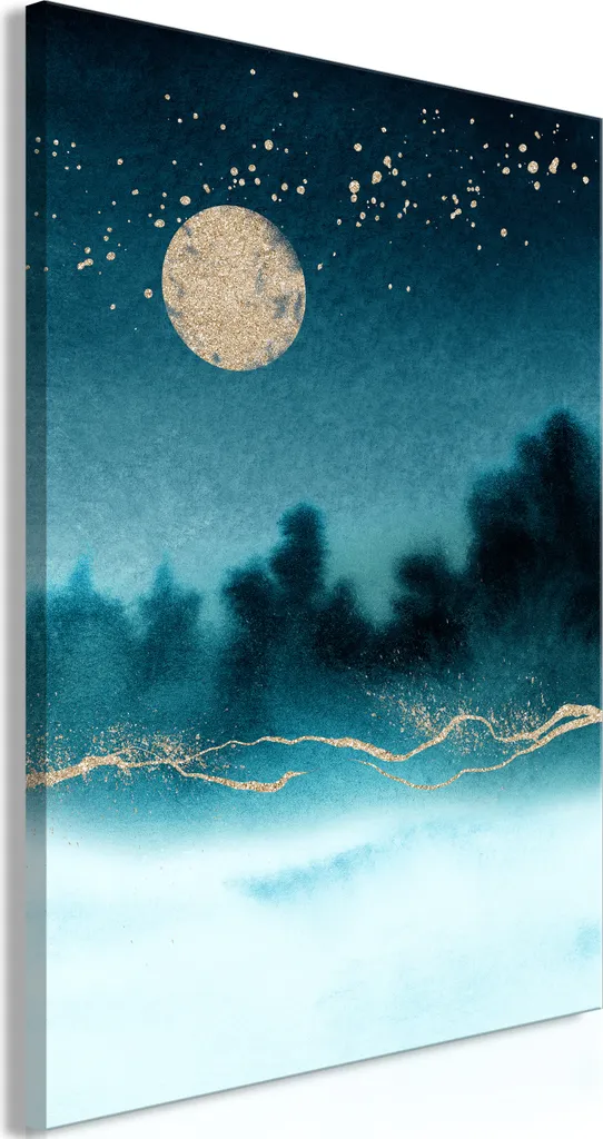 Decorazione Parete Luna Nebulosa 60x90 cm - Design Verticale in TNT