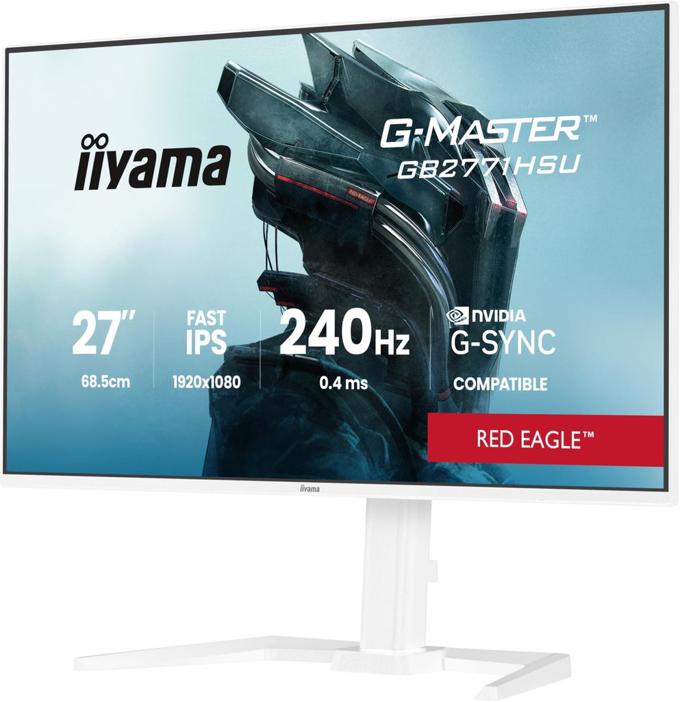 iiyama G-MASTER GB2771HSU-W1, Gaming-Monitor, (FullHD, Fast-IPS, HDMI
