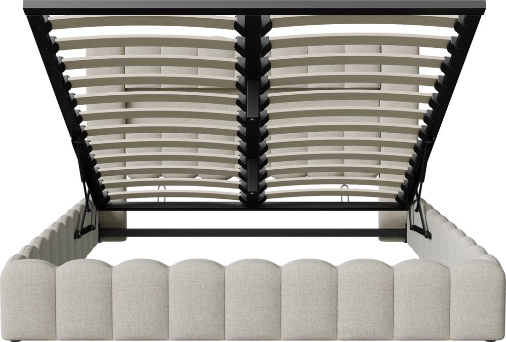 Letto imbottito 180x200cm, letto a molle con rete Immagine del prodotto 