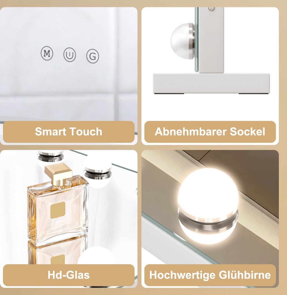 MULISOFT Hollywood Schminkspiegel, Kosmetikspiegel mit 14 Produktbild 6