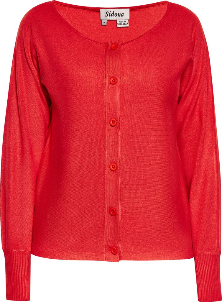 SIDONA damen strickjacke - rot, XL