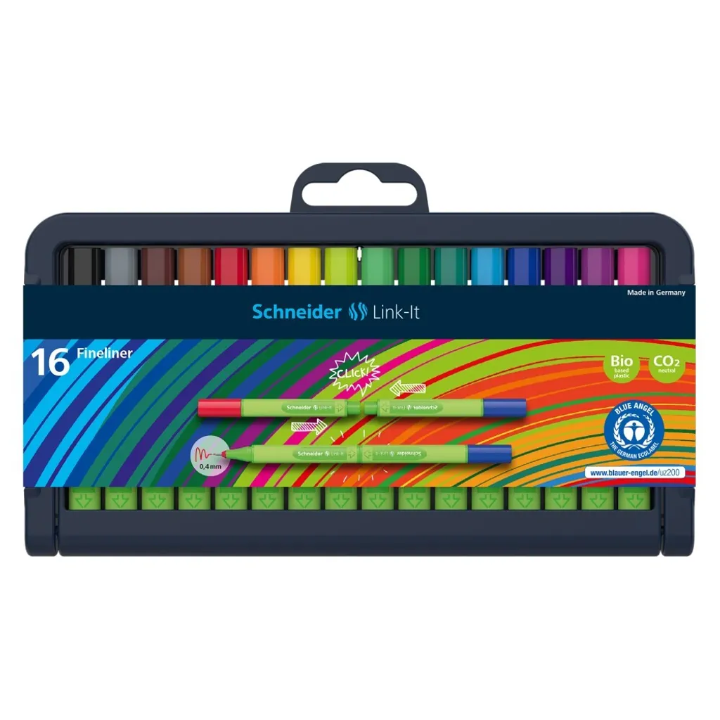 Fineliner Schneider Link-It 16 Couleurs Ne Sèche Pas et Modulable - 2