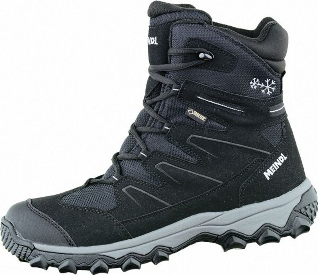 Meindl Calgary GTX Herren Winter Velour Outdoor Stiefel schwarz, 16 cm Schaft, warmes Fußbett, Insulated
