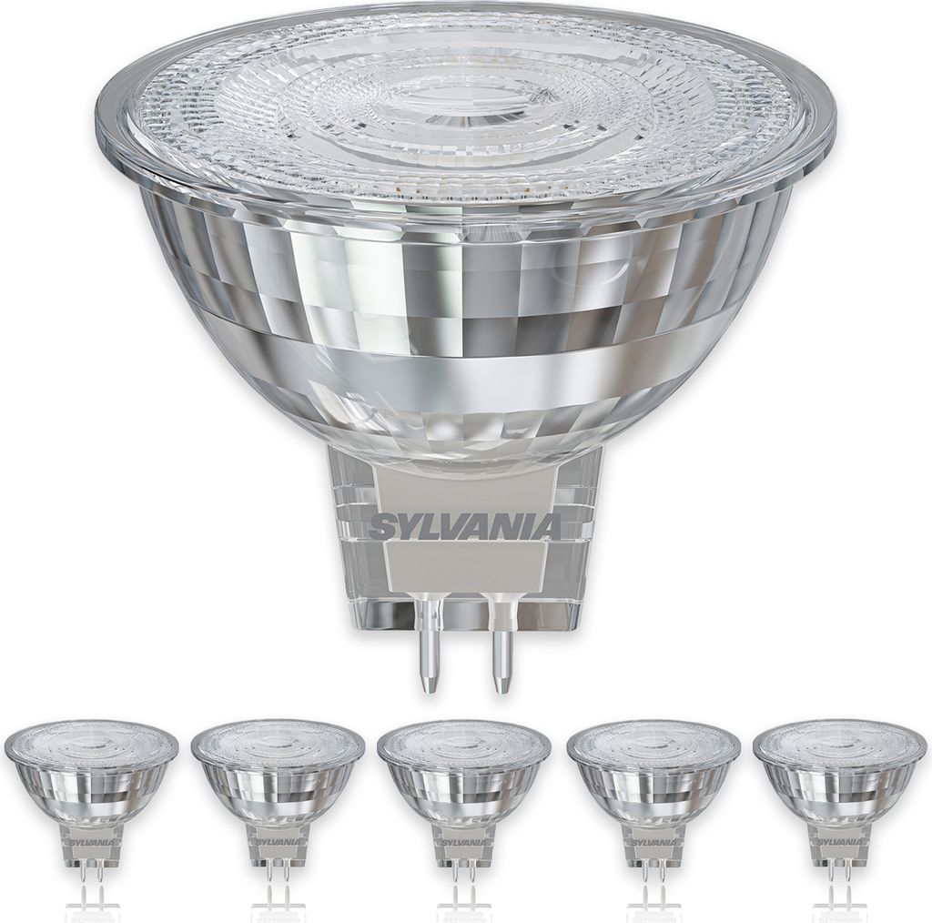 SYLVANIA GU5.3 LED Warmweiß M16 | 12V LED Spot | 6W ersetzt 50W | 600 Lumen | LED Leuchtmittel 6er Pack