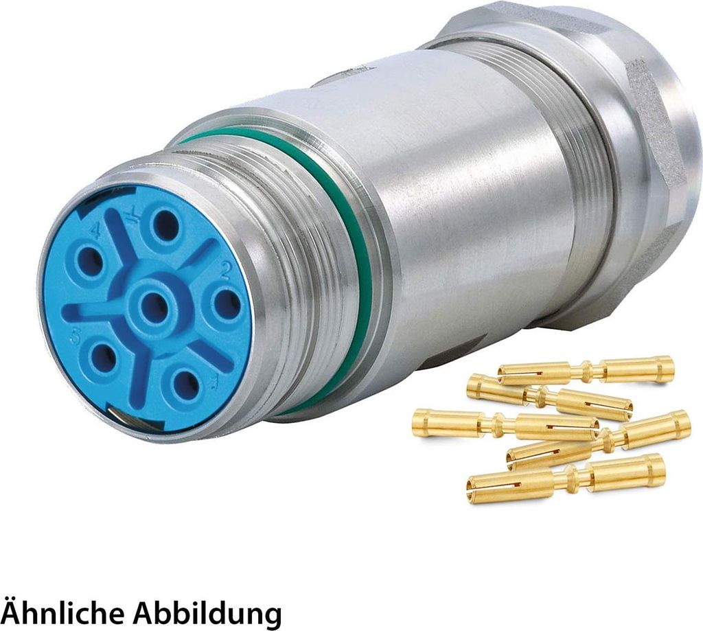 HUMMEL SET inkl. Kontakte M23 Leistung INOX Kupplungssteckverbinder, Crimp gerade Polzahl 3+5+PE, Buchse Klemmbereich