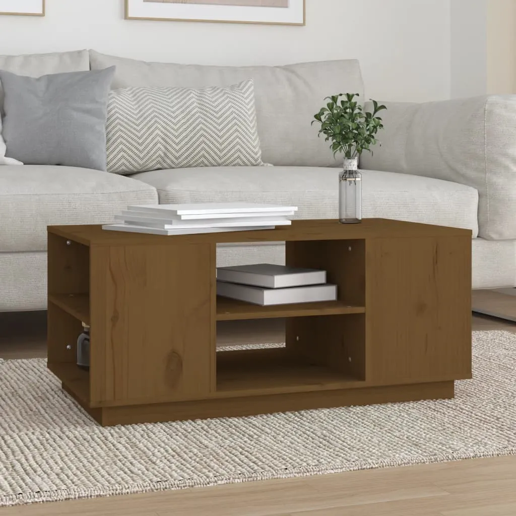 Offerta Tavolino Salotto 90cm Legno Massello Pino Maison Exclusive