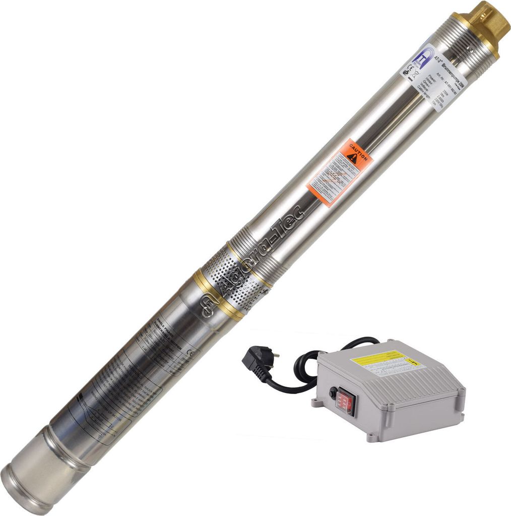 Agora-Tec 3 Zoll Brunnenpumpe Tiefbrunnenpumpe 250W 15m Kabel