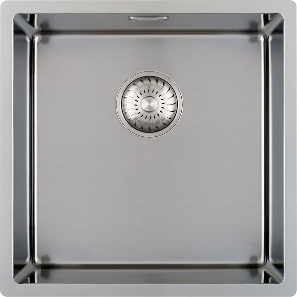 CARESSI 1-Becken Spüle CAPPO 60514 ohne Hahnbank / ab 50 cm Schrankbreite / Einbauspüle / Edelstahlspüle