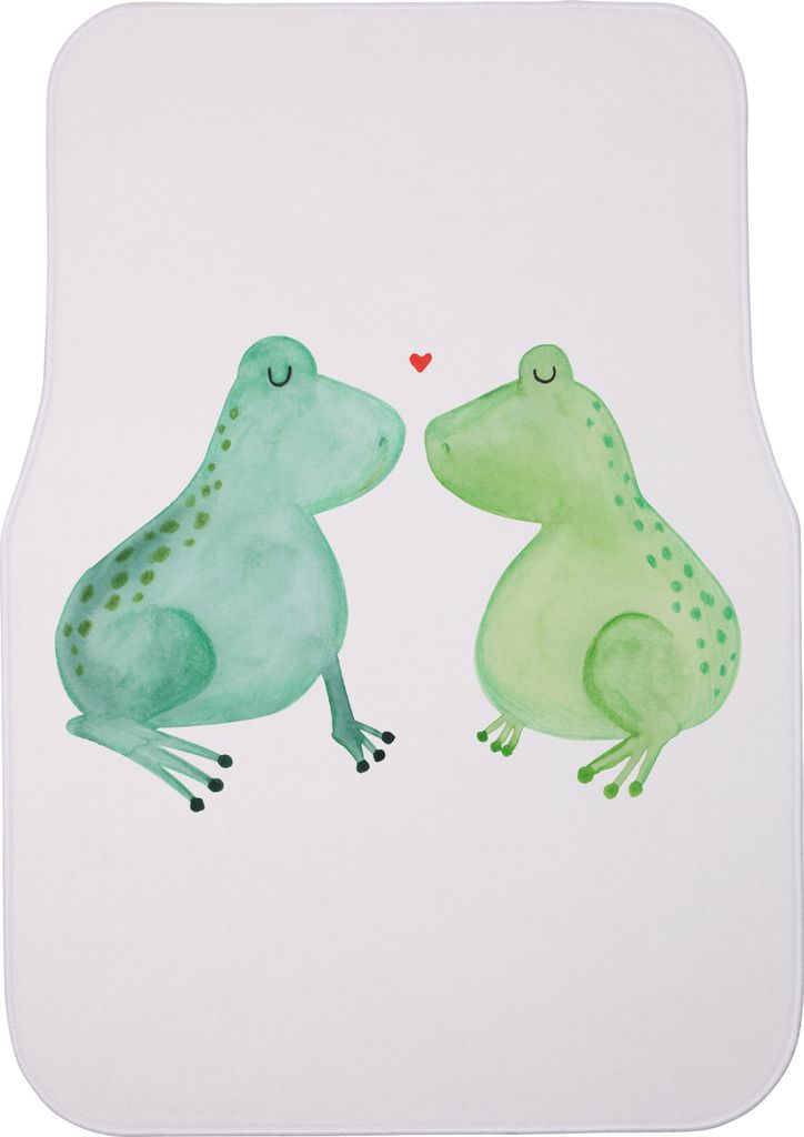Mr. & Mrs. Panda Automatte Frosch Liebe - Weiß - Geschenk, Auto-Fußmatte, Frösche, Fußmatte Fürs Auto, Verheiratet, Autoteppich, Hochzeitstag,...