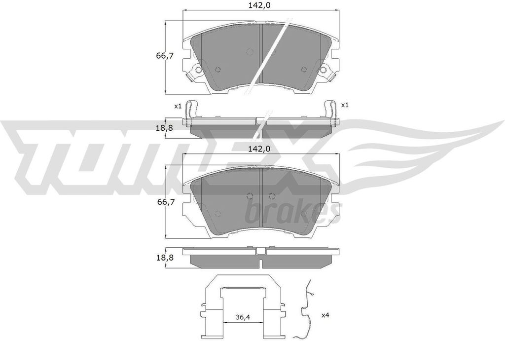TOMEX brakes Bremsbeläge Satz Vorne Bremsklötze für OPEL INSIGNIA Caravan TX 16-34