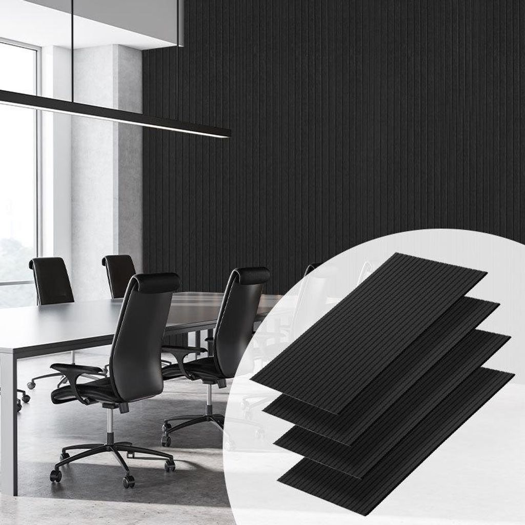 Jayseuw 4 Stück Akustikplatten selbstklebend Schallschutzplatten Hohe Dichte Wandpaneel Schwarz