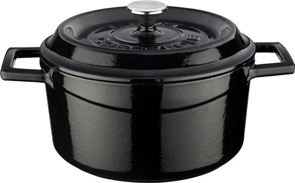 LAVA LVYTC20K2B Casseruola Round 20cm - Pentola Design Ghisa Nera
