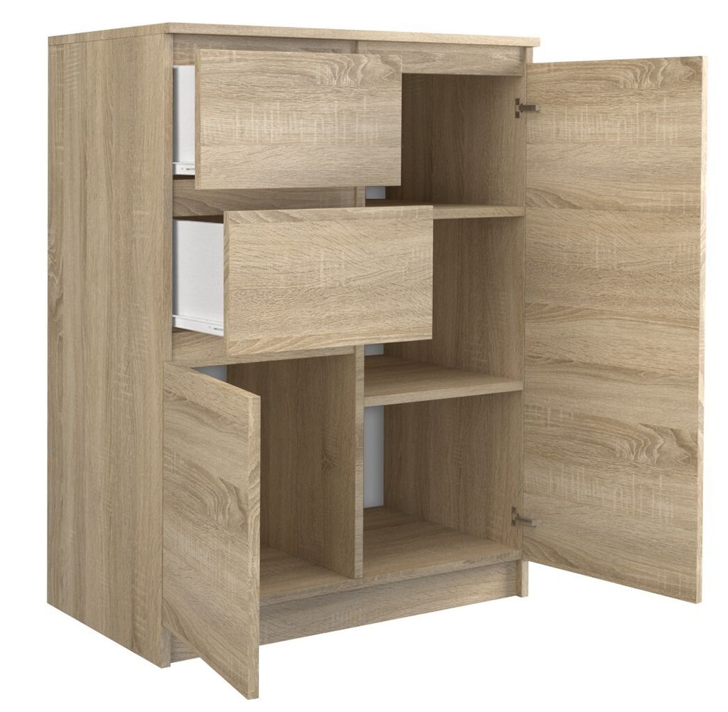 Topeshop 2D2S SONOMA, Dąb, 2 szuf., Płyta wiórowa, Zdjęcie produktu 