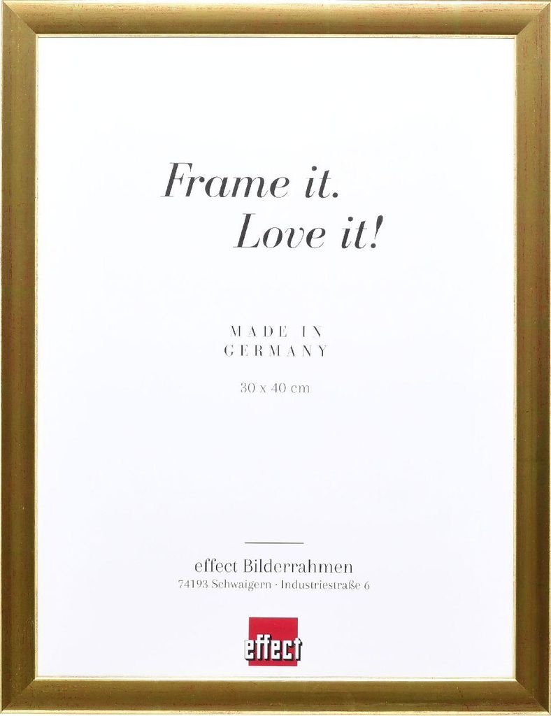 Fotorahmen Holz Profil 43 vergoldet 35x50 cm Glas Museum