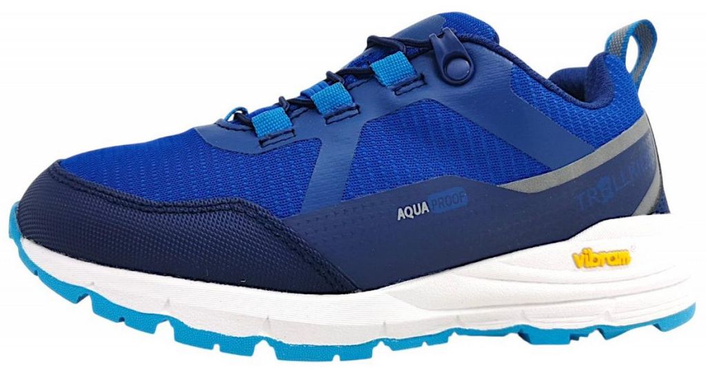 Trollkids Skarvan Hiker Low XT Schnürer Blau in Gr. 38