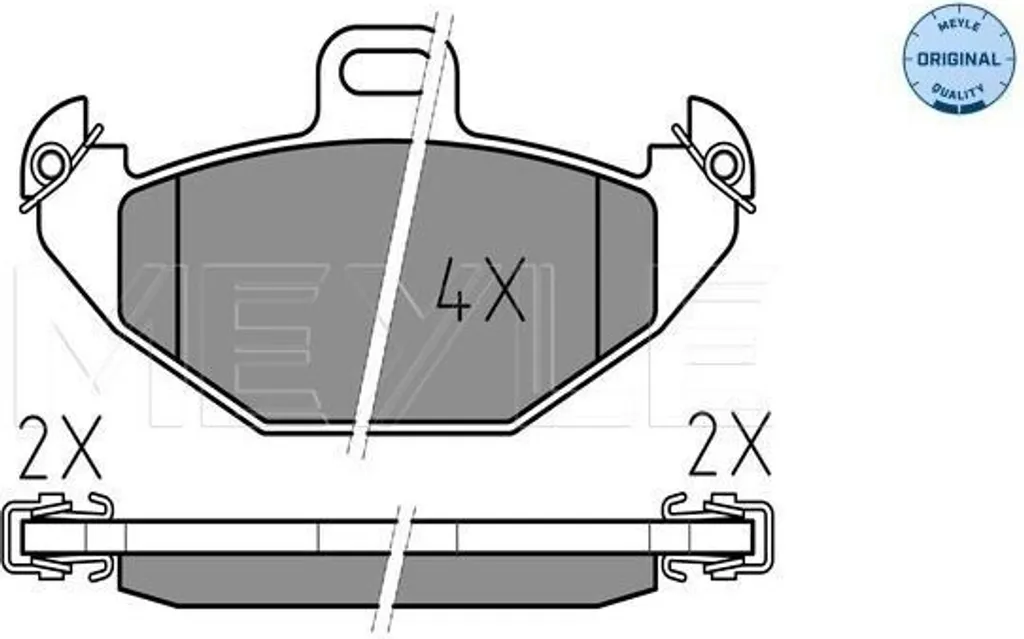 Plaquettes de frein arrière MEYLE 025 219 6514 pour Renault Laguna I