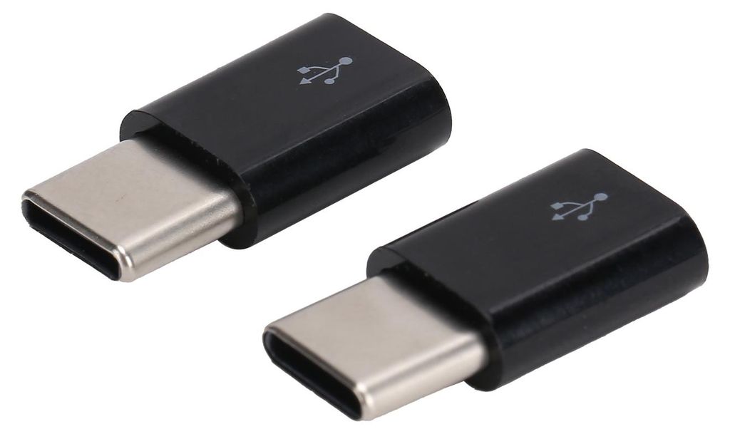 2 Stück Micro-USB-auf-TypC-OTG-Adapter, Synchronisierung der Datenübertragung und Ladekonverter