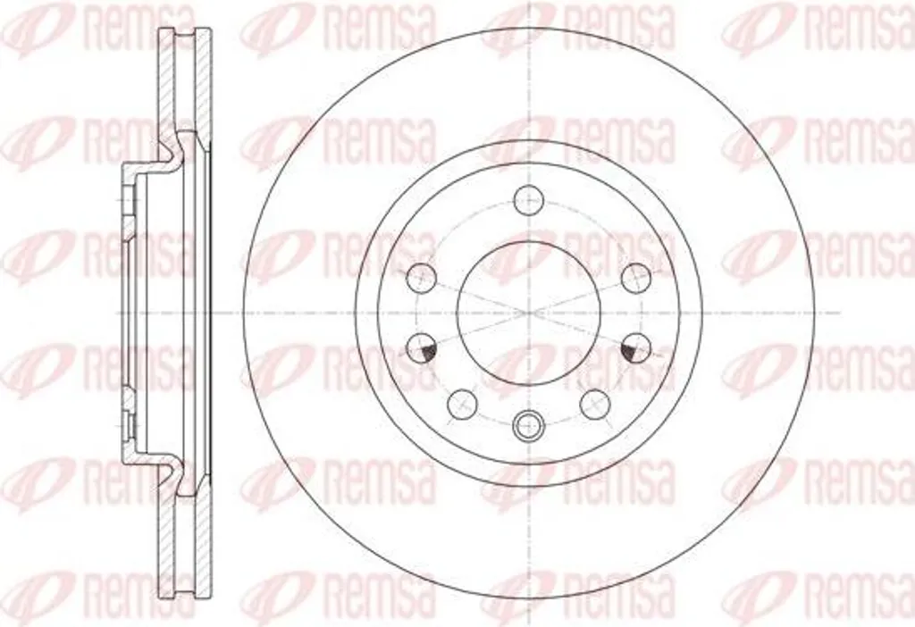 Disque de frein REMSA 61318.10 pour Corsa D avec la référence OE 5569026