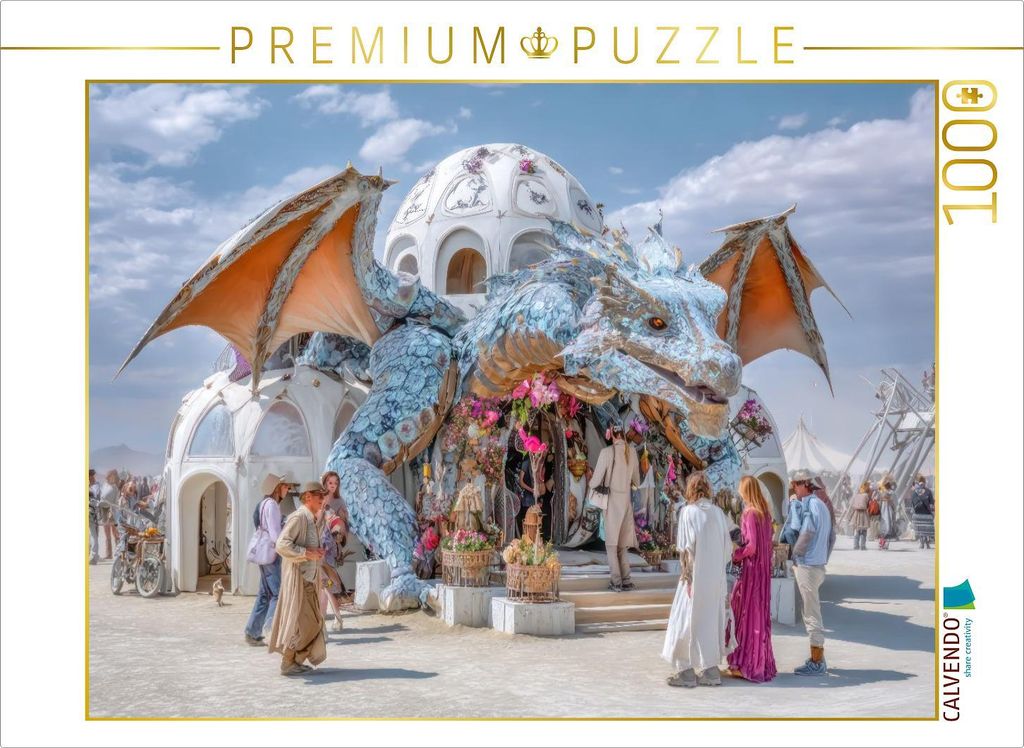 CALVENDO Puzzle Festival in der Wüste | 1000 Teile Lege-Größe 64x48cm Foto-Puzzle für glückliche Stunden
