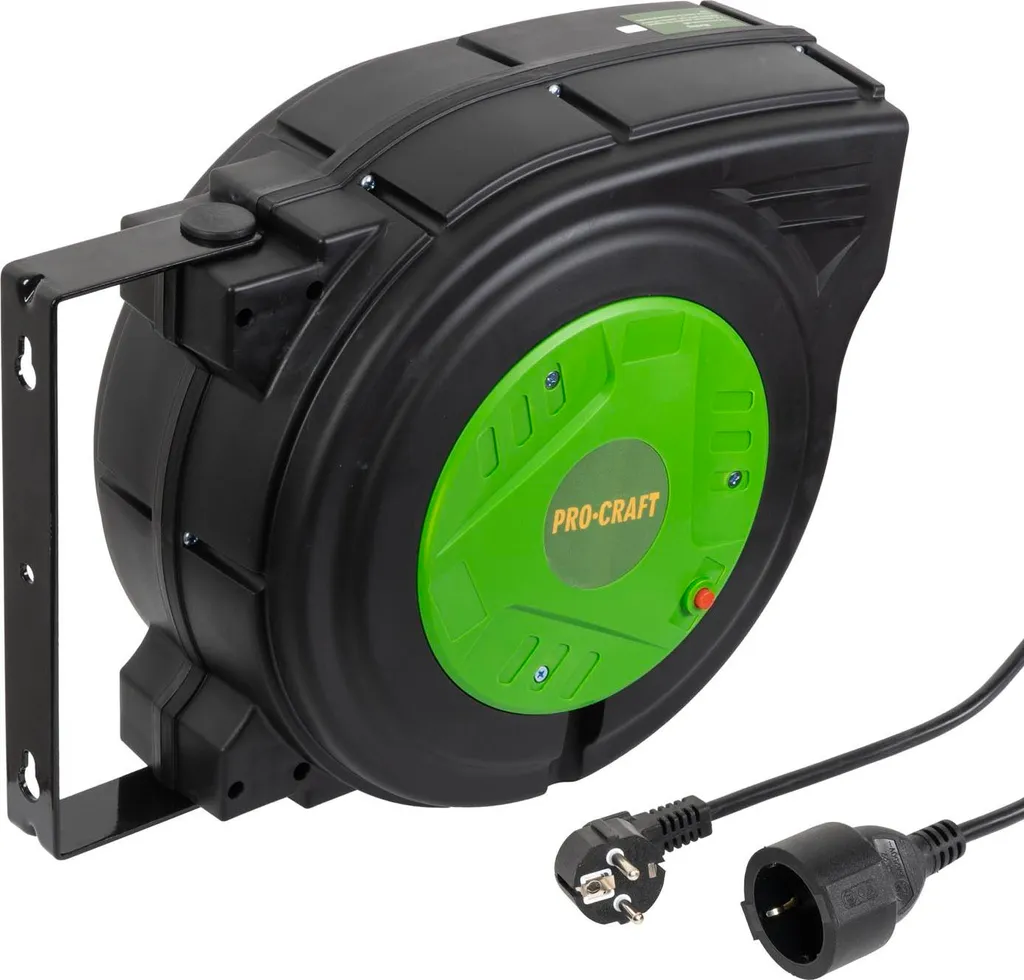 Tambour Procraft EK15N auto-rétractable avec câble 15 mètres robuste