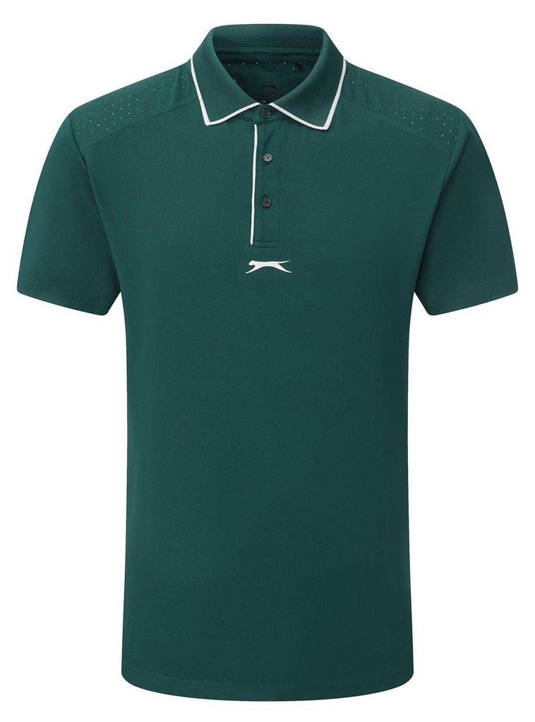 Slazenger - Poloshirt für Herren, Performance, Regulär, kurzärmlig GT14460 (L) (Grün)
