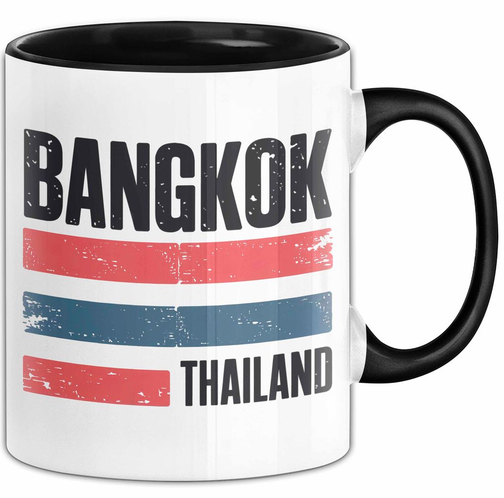 Bangkok Thailand Tasse Geschenk Lustige Geschenkidee Spruch (Schwarz)
