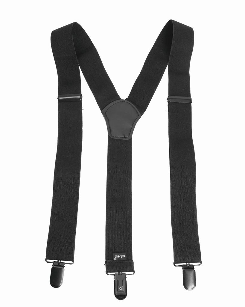 Mil-tec-Hosenträger mit Clip, schwarz