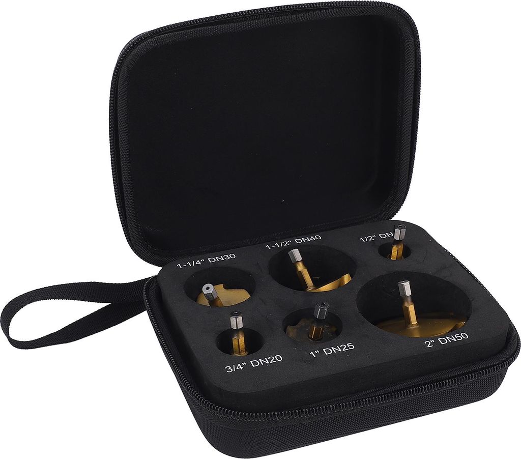 6-teiliges PPR-Hebe-Stufenbohrer-Set, 20, 25, 32, 40, 50, 63 mm, 1/4 Zoll Sechskantschaft, Spirale, Wasserrohr-Erweiterung